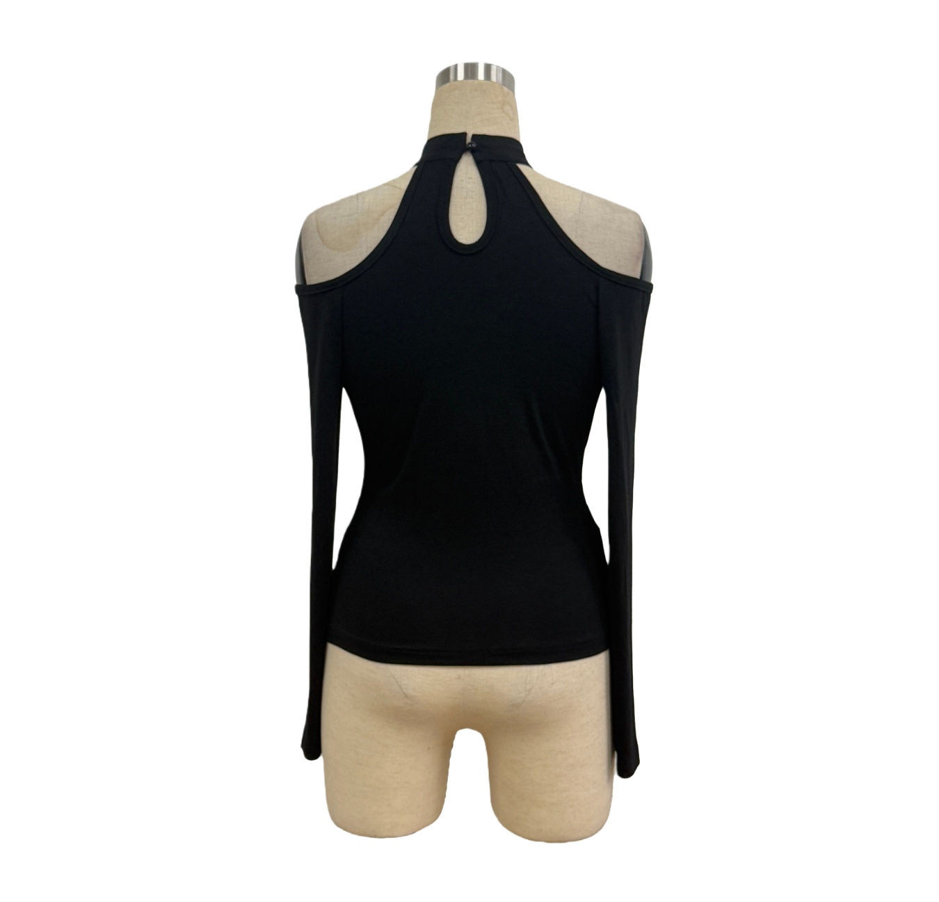 Womens Long Sleeve Top New Hollow Off-shoulder Slim Top Evening Party Wear